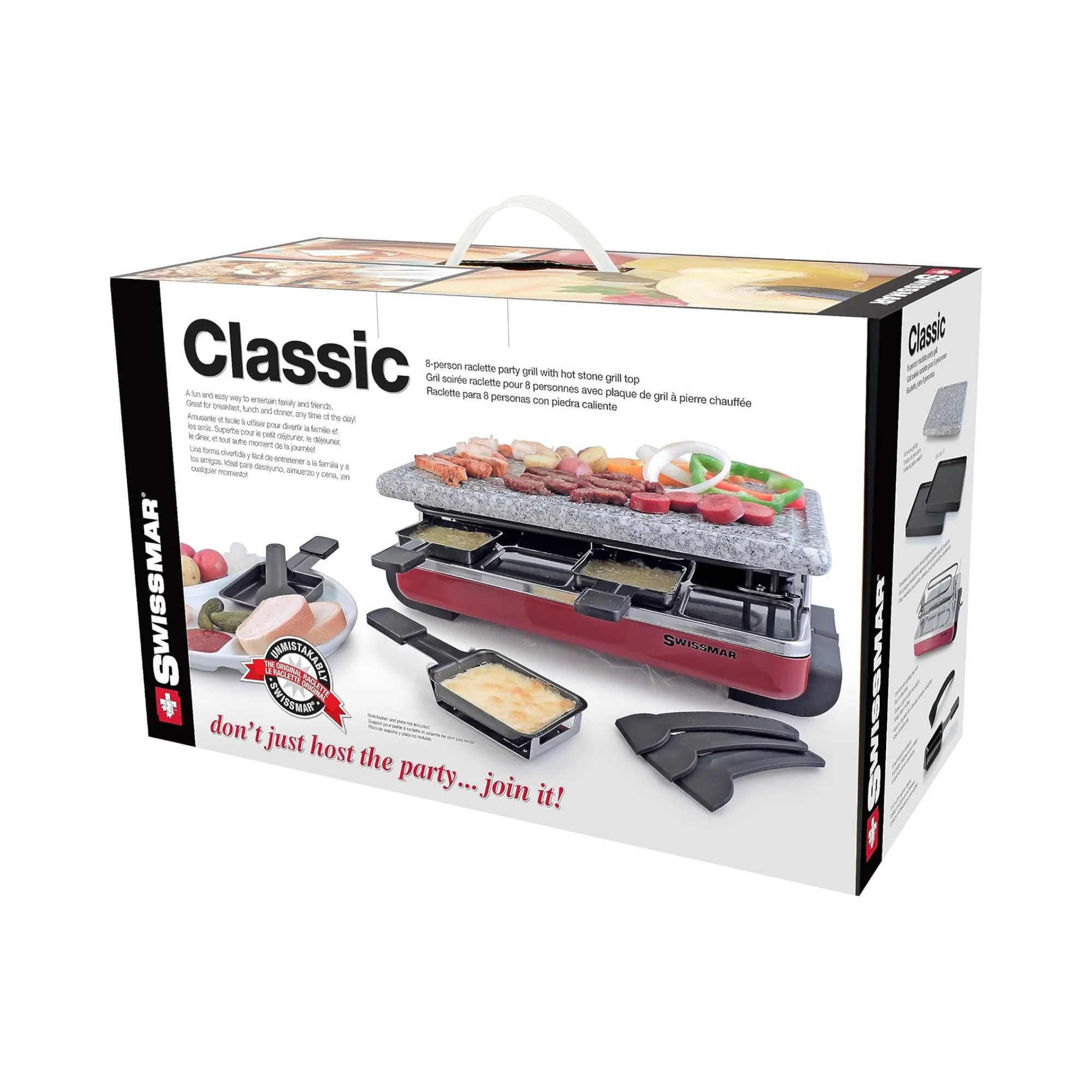 Swissmar Classic Red Raclette Grill with Granite Top 3